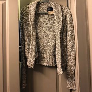 American Eagle Gray and White Cardigan- Size S